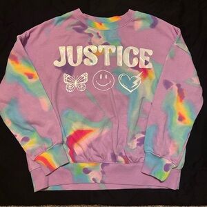 Girls Justice Tie Dye Crewneck Sweatshirt